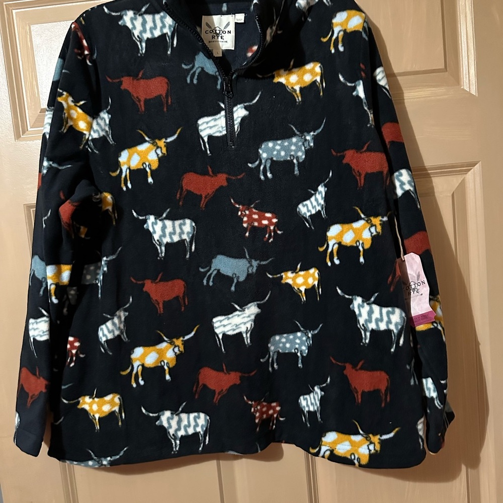 Cotton On Black Multicolor Animal Print Hoodie
